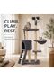 Compact 3-Level Cat Tree with Large Hammock, Condo & Removable Top Bed - 3