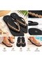 Luna Women's Platform Sole Knitted Detailed Stoned Comfortable Beach After-Slipper 1.5 cm - 2