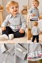 Baby Boy Checkered Shirt & Sweatpants 2-Piece Baby Set - 6