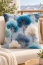 Blue Winter Forest Pine Trees Patterned Decorative Throw Pillow Cover 43X43 Cm– (Double Sided) - 4