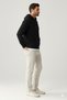 Men's 3 Thread Hooded Kangaroo Pocket Plain Basic Sweatshirt - 2