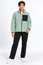 Women's Green Color Soft Welsoft Fleece Jacket with Zipper and 3 Pockets - 5