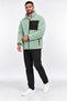 Men's Green Color Soft Welsoft Fleece Jacket with Zipper and 3 Pockets - 6