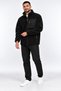 Men's Black Color Soft Welsoft Fleece Jacket with Zipper and 3 Pockets - 2