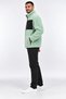 Men's Green Color Soft Welsoft Fleece Jacket with Zipper and 3 Pockets - 3