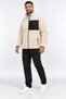 Men's Ecru Color Soft Welsoft Fleece Jacket with Zipper and 3 Pockets - 8