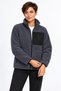 Women's Smoked Color Soft Welsoft Fleece Jacket with Zipper and 3 Pockets - 3