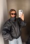 New Season Zr Premium Women's Oversize Leather Jacket - 3