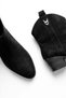 Women's Black Western Patterned Short Cowboy Boots Lahos - 6
