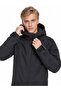 Men's Navy Blue Hooded Regular Fit Coat