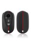Mercedes-Benz Compatible C, E, S Class, C200, C300, W206, W223, S400, S450, S480, S500 Patterned Silicone Key Case (Black Red) - 6