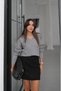 Gray Lorenza V-Neck Wool Blend Premium Sweater - 2