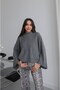 Anthracite Arden Bat Sleeve Ribbed Sweater - 3
