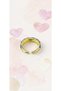 Baklava Patterned Yellow Black Enamel Blue Colored Adjustable Steel Ring - 5