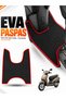 Honda Activa Compatible Eva Motorcycle Mat Scooter Foot Mat Motor-Specific Black-Red