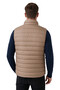 Men's Slim Fit Water and Wind Resistant Tan Puffer Vest – Stand Collar with Snap Fasteners 2701708 - 6