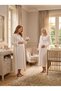 New Season Ecru Ribbed Nursing Feature Full Length 100% Cotton Winter Long Sleeve Special Design Maternity Pajamas Nightgown Set - 7