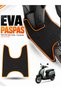 Sym Fi̇ddle 3 Compatible Eva Motorcycle Mat Scooter Foot Mat Motor-Specific Black-Orange