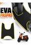 Rks Bi̇tter Compatible Eva Motorcycle Mat Scooter Foot Mat Motor-Specific Black-Yellow