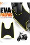 Rks Sponti̇ni̇ Compatible Eva Motorcycle Mat Scooter Foot Mat Motor-Specific Black-Yellow