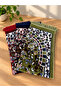 Luxury Velvet Woven Prayer Rug 3-Pack Soft Textured Fringed Ravza Patterned Prayer Rug Green Burgundy Navy Blue - 5