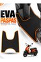 Rks Bi̇tter Compatible Eva Motorcycle Mat Scooter Foot Mat Motor-Specific Black-Orange