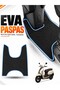 Arora Cappuci̇no Compatible Eva Motorcycle Mat Scooter Foot Mat Motor-Specific Black-Turquoise
