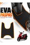 Kanuni̇ Mati̇ 125 Compatible Eva Motorcycle Mat Scooter Foot Mat Motor-Specific Black-Orange