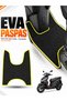 Rks Wi̇ked 125 Compatible Eva Motorcycle Mat Scooter Foot Mat Motor-Specific Black-Yellow