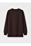 Two Mt Shop Quality Lcw Everyday Brown Oversize Printed Women's Sweatshirt Tunic - 2