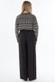 Wide Leg Knitwear Trousers Brown - 4