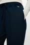 Dalia Navy Blue Wide Leg Soft Textured Modal Fabric Standard Fit Women's Sweatpants - 4