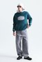 Oversize Baskılı Kapüşonlu Sweatshirt - 2