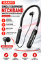 SF0465 Single Earphone Neckband Wireless Headset with ENC & Digital Power Display - Black - 2