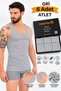 Men's Gray Undershirts 6-Piece Pack in Premium Box 100% Cotton Men's Comfortable Collared Shirts for Daily Use