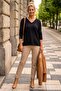 Black V-Neck Long Sleeve Ribbed Cuff Decorated Buttoned Casual Knitwear Sweater 66 62 - 7