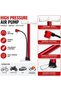 Bike Pump Floor, Bicycle Air Pump with Presta, Schrader & Dunlop Valve, Portable Manual Tire Inflator with Flexible Hose & Foldable Footrest for Road Bike, Mountain Bike, Motorcycle & Car - 3