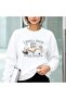 Gilmore Girls Stars Hollow I Smell Snow Printed Cotton 3 Yarn Threaded Crew Neck Oversize Sweatshirt