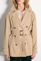 Classic Koton Trench Coat - Beige - 4