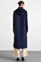 Removable Hooded Jacquard Knitted Fabric Combination Sportswear Dark Blue 6929 - 8