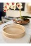 3D Printing Ratan Look Round Decorative Tray with Perforated Edges for Serving and S Bezoss - 3