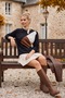 Black Crew Neck Long Sleeve Diamond Patterned Stoned Casual Knitwear Sweater 68 63 - 6