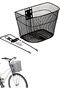 Bicycle Metal Mesh Front Basket – Quick Release Bracket – Stainless Steel Storage for Kids & Adults – Universal Fit Road, Mountain & City Bikes – Black – 9.44 x 10 x 13.3 Inches