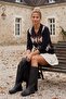 Black Jacket Collar Long Sleeve Diamond Patterned Decorative Buttons on the Front Unfastened Stitched Casual Knitwear Sweater 62 60 - 5