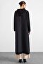 Hooded Jacquard Knitted Fabric Combination Large Size Wear-Removeable Black 6928 - 8