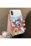iPhone XS Max Compatible Cute Cartoon Cat and Mouse Case, Shock-Absorbing Structure, Matte Texture
