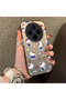 Vivo X300 Compatible Cute Cartoon Cat Style Case, Shock-Absorbing Structure, Matte Texture