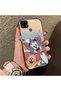 Realme C15/C25/C25S Compatible Cute Cartoon Cat and Mouse Case, Shock-Absorbing Structure, Matte Texture