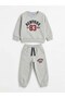 Unisex Kids New York 83 Printed Sweatshirt and Jogger Pants 2-Piece Tracksuit Set Gray Melangej - 2