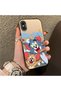 Cute Cartoon Cat and Mouse Case Compatible with iPhone X/Xs, Shock-Absorbing Structure, Matte Texture